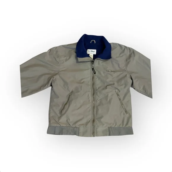 Vintage 90s L.L.Bean Three-Season Jacket Mens Gray Full Zip Fleece Lined Sz M - Picture 3 of 9